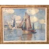 Morchain Paul Peinture 20è Bateaux De Pêche Sortant Du Port De La Rochelle Huile Signée Certificat 11