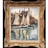 OTHON FRIESZ Emile Les voiles au port de Toulon en 1929 Huile sur toile signée et datée Certificat d’authenticité 15