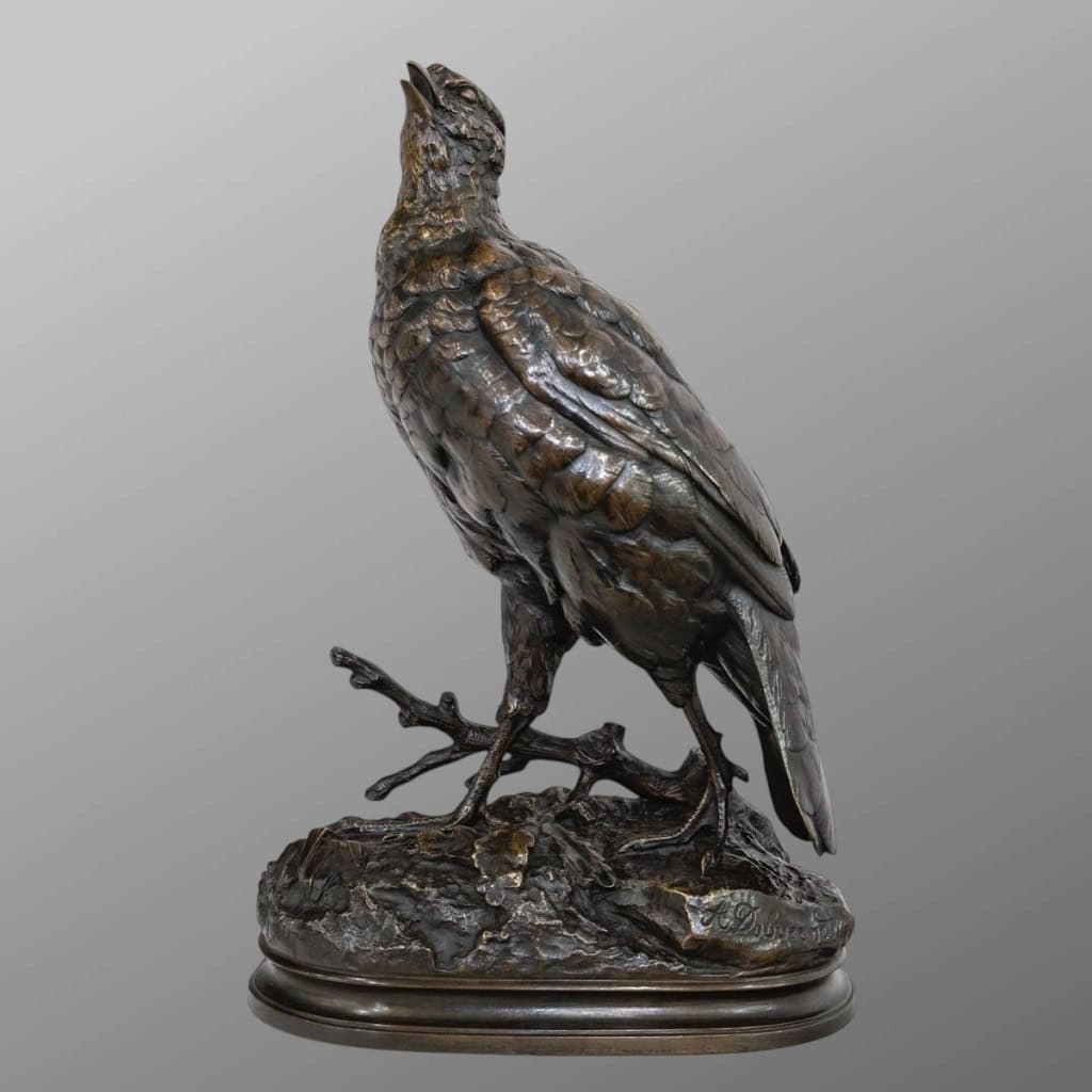 Sculpture – La Perdrix , Alfred Dubucand (1828 – 1894) – Bronze 3