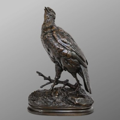 Sculpture – La Perdrix , Alfred Dubucand (1828 – 1894) – Bronze