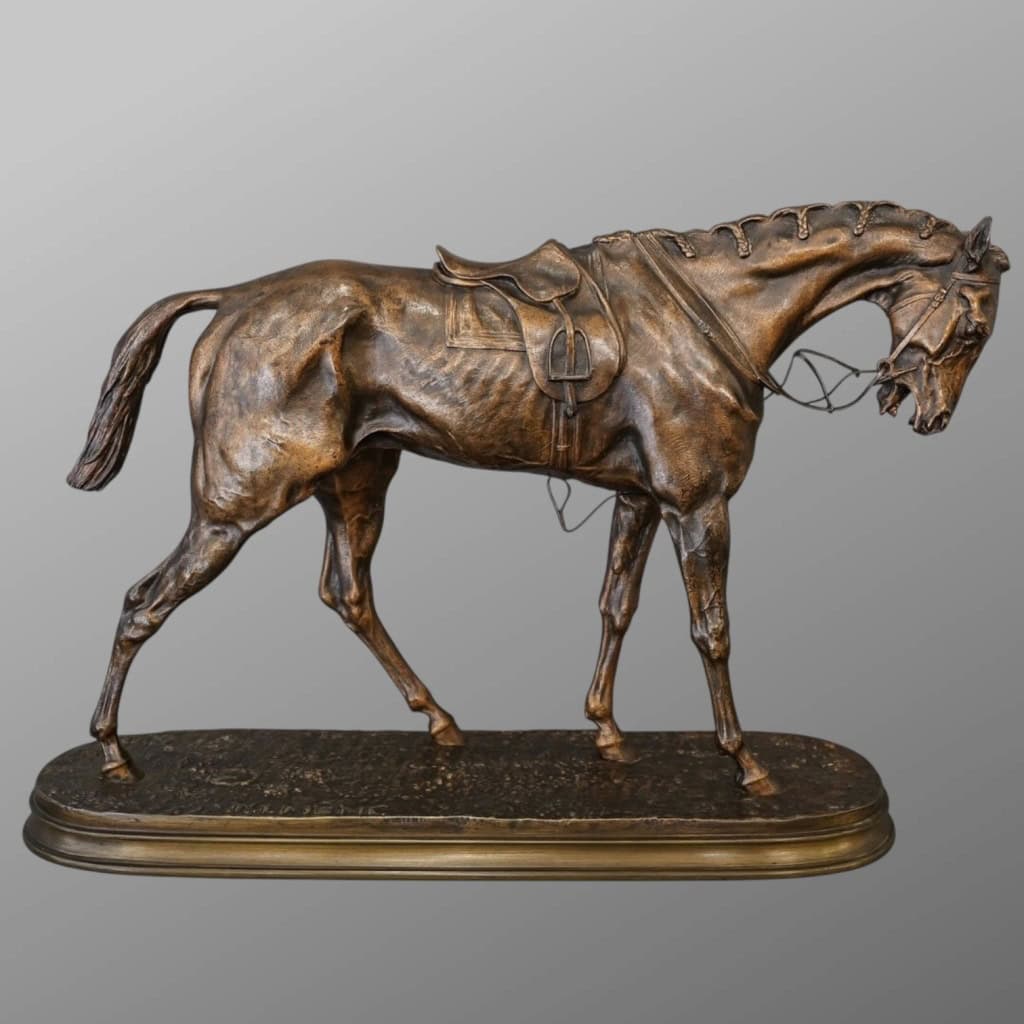 Sculpture – Cheval De Course , Pierre – Jules Mêne (1810-1879) – Bronze 3