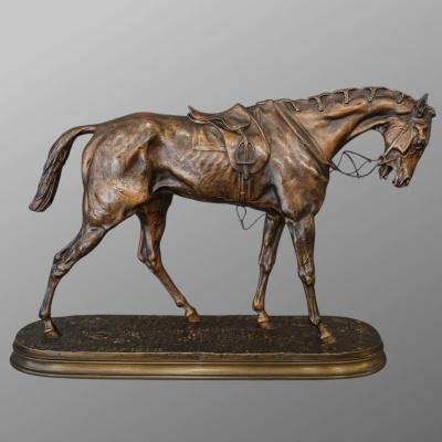Sculpture – Cheval De Course , Pierre – Jules Mêne (1810-1879) – Bronze