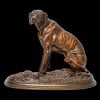 Sculpture – Chien Braque Gardant Un Lapin Par Pierre – Jules Mêne ( 1810-1879) – Bronze 11