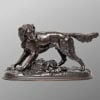Sculpture – Chien De Chasse Au Lapin , Jules Moigniez (1835-1894) – Bronze 10