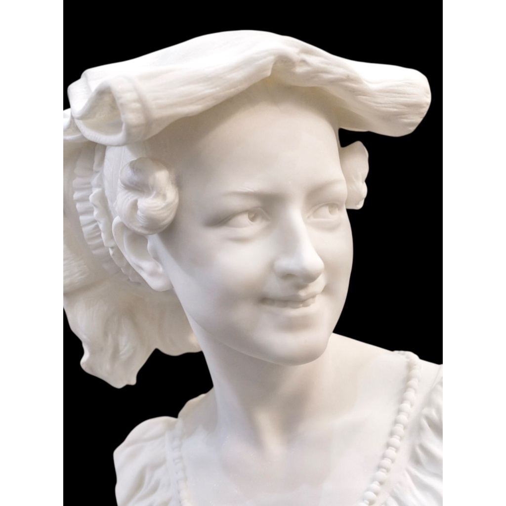 Sculpture – La Rieuse Napolitaine , Jean – Baptiste Carpeaux (1827-1875) – Marbre 5