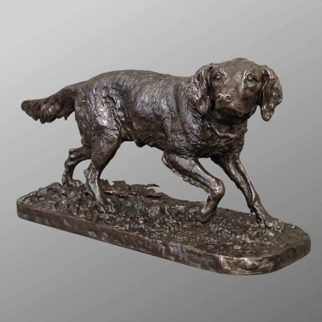Sculpture – Chien Épagneul Français (FABIO) N°1 , Pierre-Jules Mêne (1810-1879) – Bronze 4