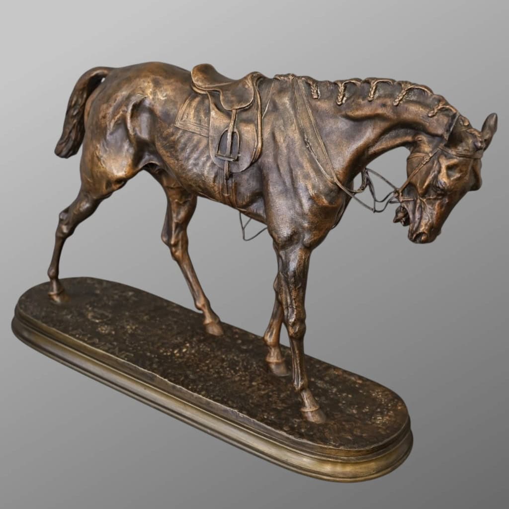 Sculpture – Cheval De Course , Pierre – Jules Mêne (1810-1879) – Bronze 4
