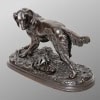 Sculpture – Chien De Chasse Au Lapin , Jules Moigniez (1835-1894) – Bronze 11