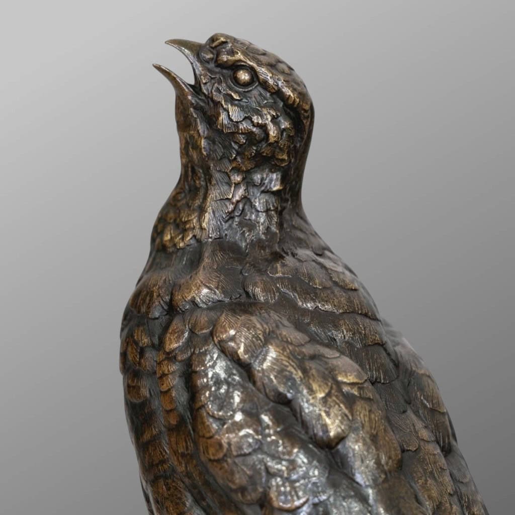 Sculpture – La Perdrix , Alfred Dubucand (1828 – 1894) – Bronze 5