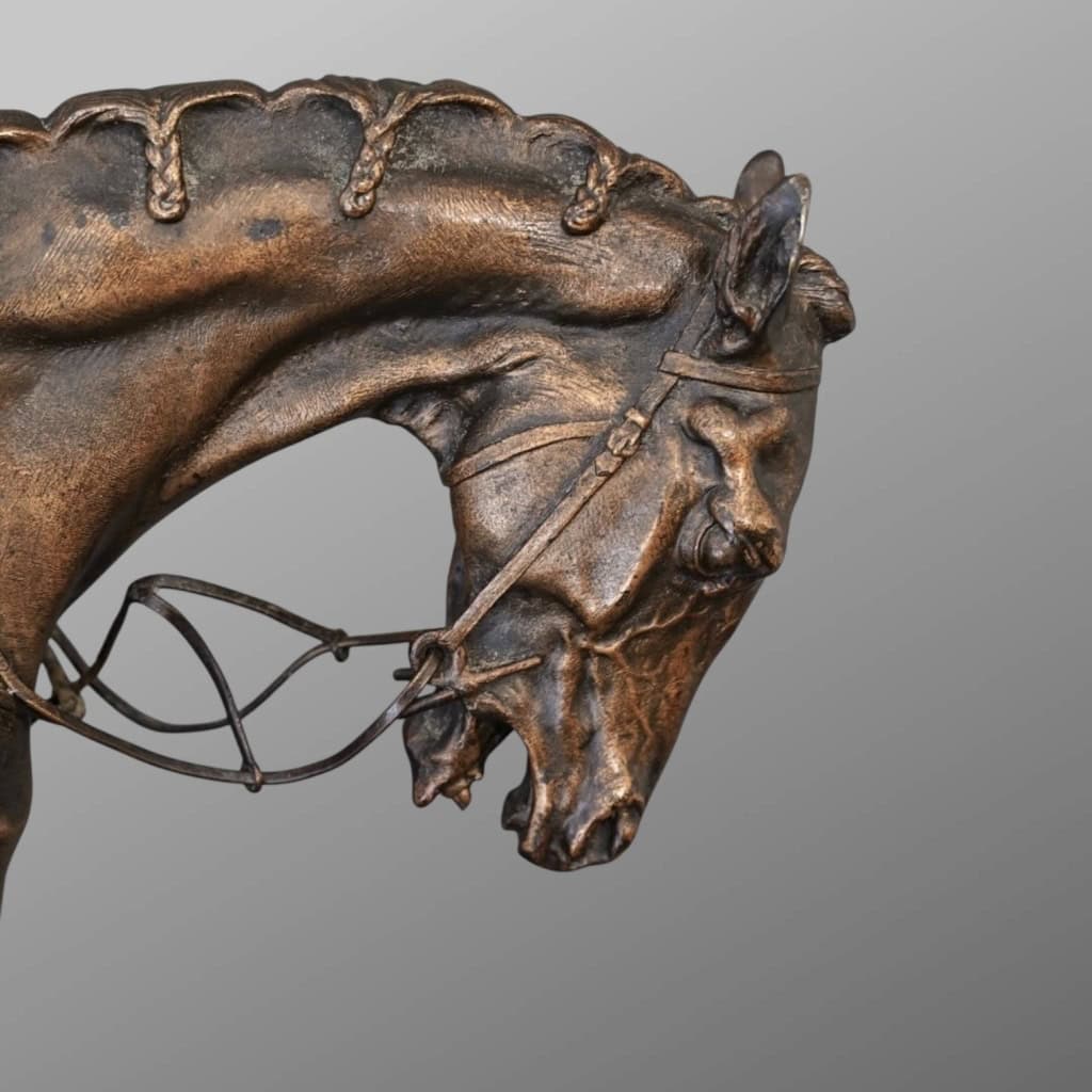 Sculpture – Cheval De Course , Pierre – Jules Mêne (1810-1879) – Bronze 5