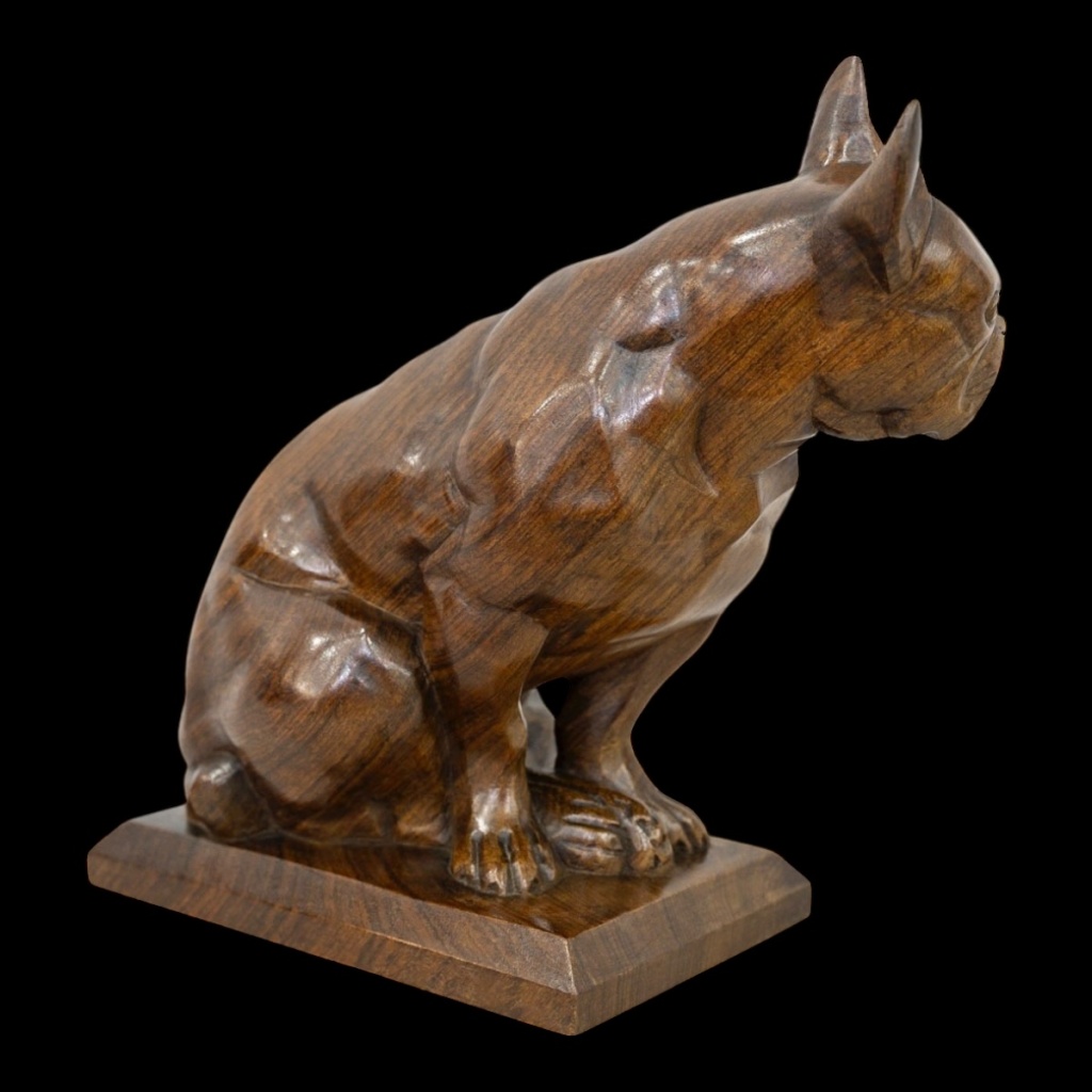 Sculpture – Le Bouledogue , Louis Henri Nicot (1878-1944) – Bois 6