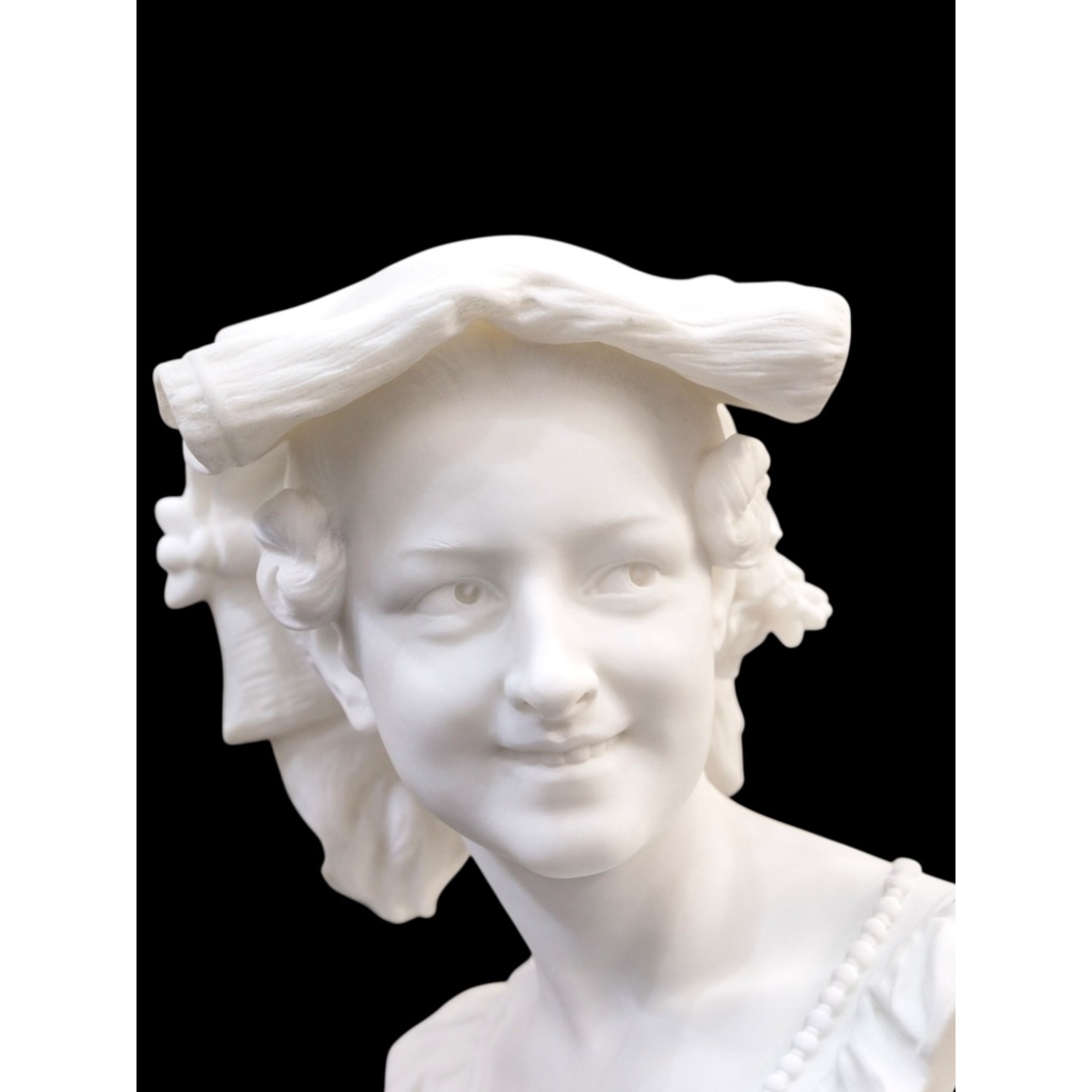 Sculpture – La Rieuse Napolitaine , Jean – Baptiste Carpeaux (1827-1875) – Marbre 11