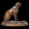 Sculpture – Chien Braque Gardant Un Lapin Par Pierre – Jules Mêne ( 1810-1879) – Bronze 14