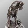 Sculpture – Chien De Chasse Au Lapin , Jules Moigniez (1835-1894) – Bronze 13