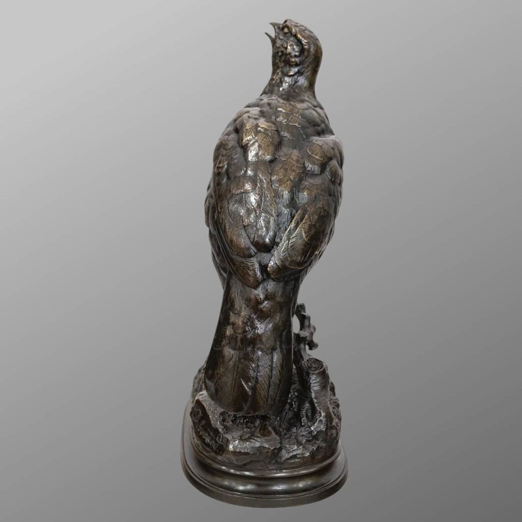 Sculpture – La Perdrix , Alfred Dubucand (1828 – 1894) – Bronze 7