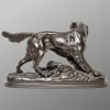 Sculpture – Chien De Chasse Au Lapin , Jules Moigniez (1835-1894) – Bronze 12