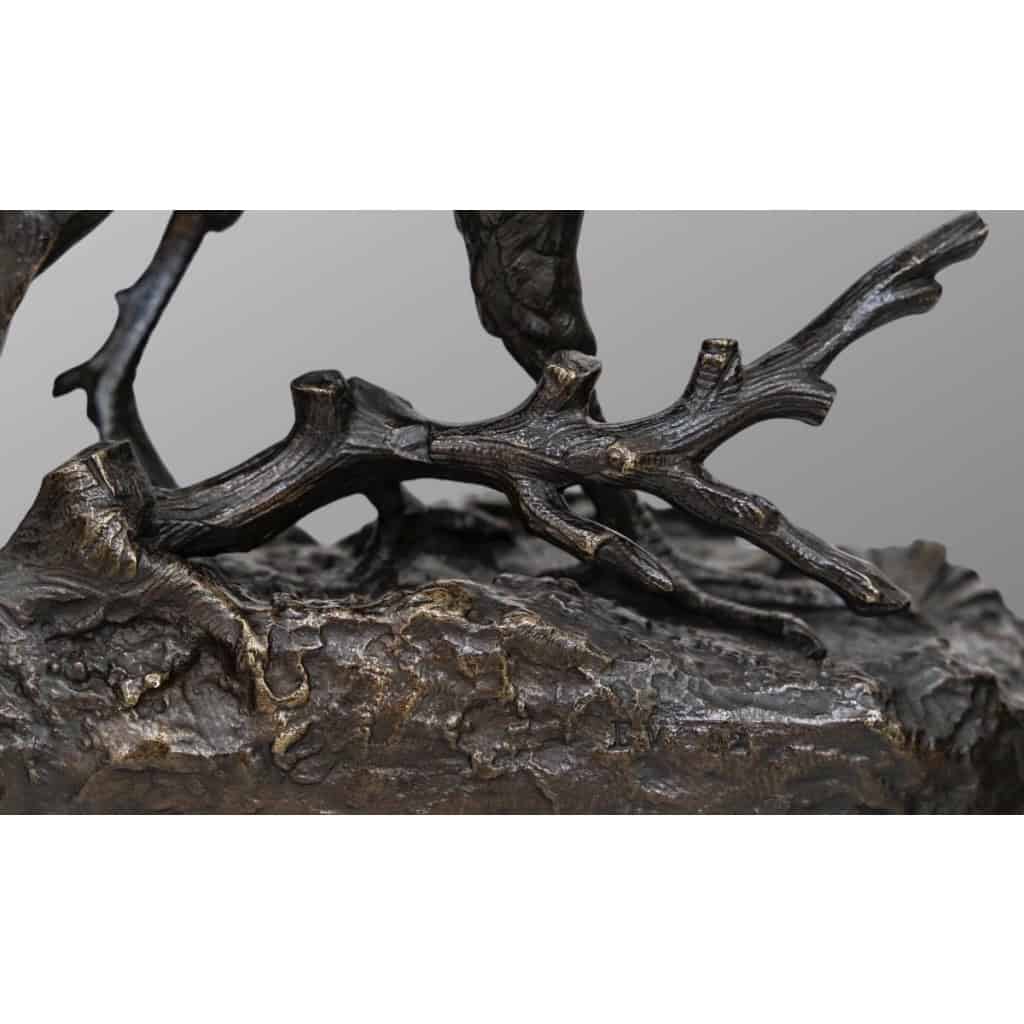 Sculpture – La Perdrix , Alfred Dubucand (1828 – 1894) – Bronze 8