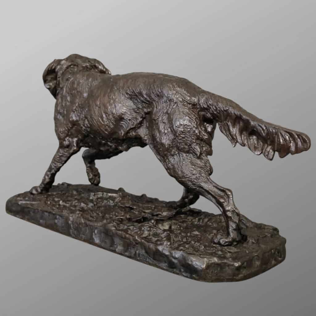 Sculpture – Chien Épagneul Français (FABIO) N°1 , Pierre-Jules Mêne (1810-1879) – Bronze 7