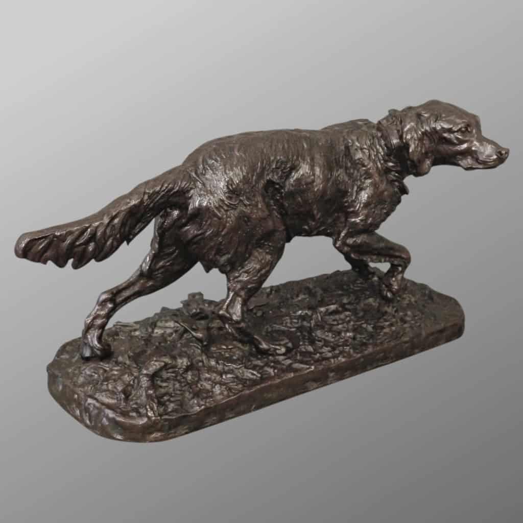 Sculpture – Chien Épagneul Français (FABIO) N°1 , Pierre-Jules Mêne (1810-1879) – Bronze 8