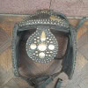 Casque de parade de cheval de cirque (ou éléphanteau), XIXÈME, cuir clouté laiton 15