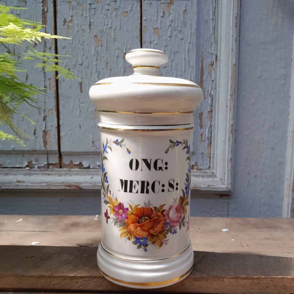 Pot pharmacie en porcelaine, fin XIXÈME 4