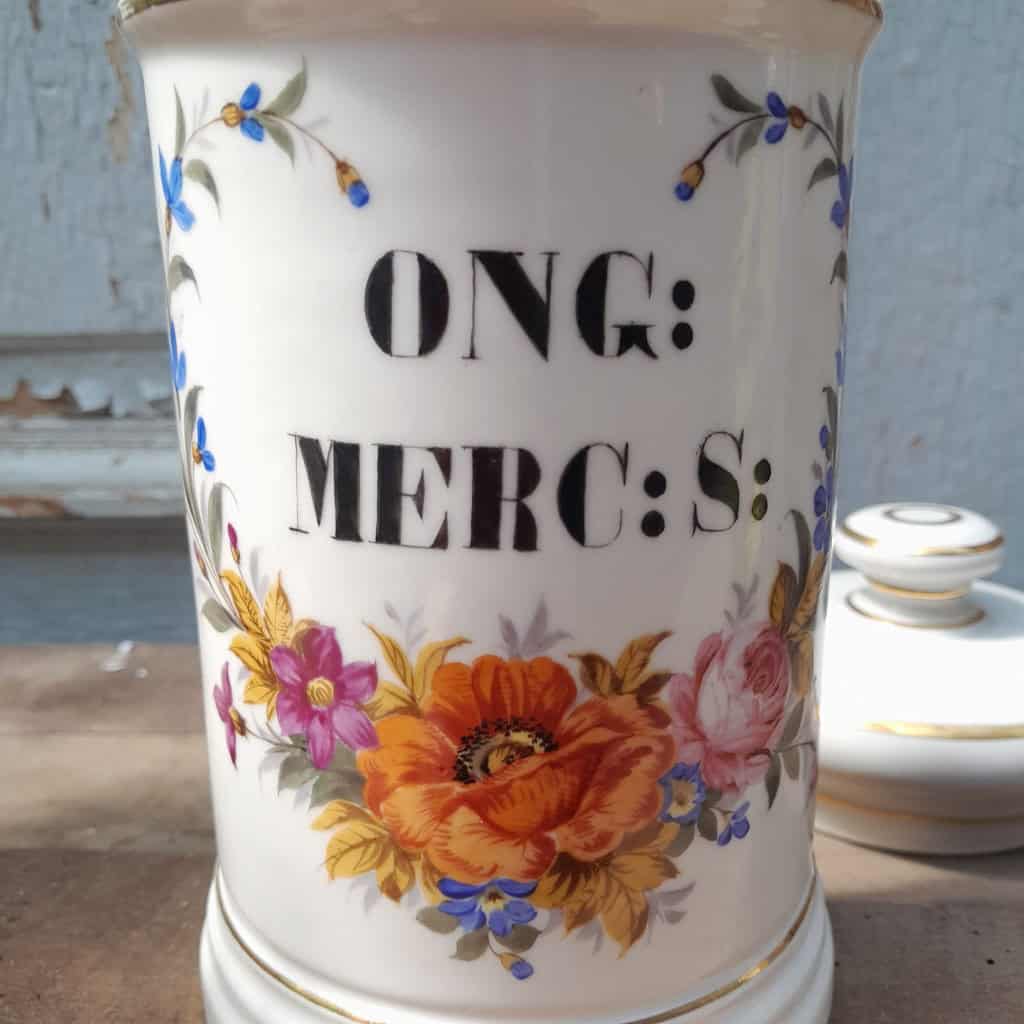 Pot pharmacie en porcelaine, fin XIXÈME 6