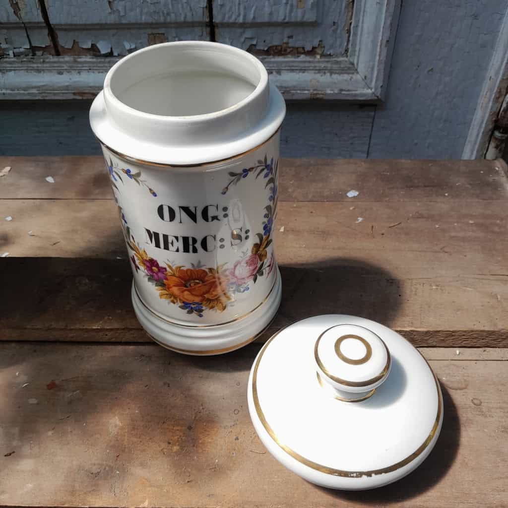Pot pharmacie en porcelaine, fin XIXÈME 7