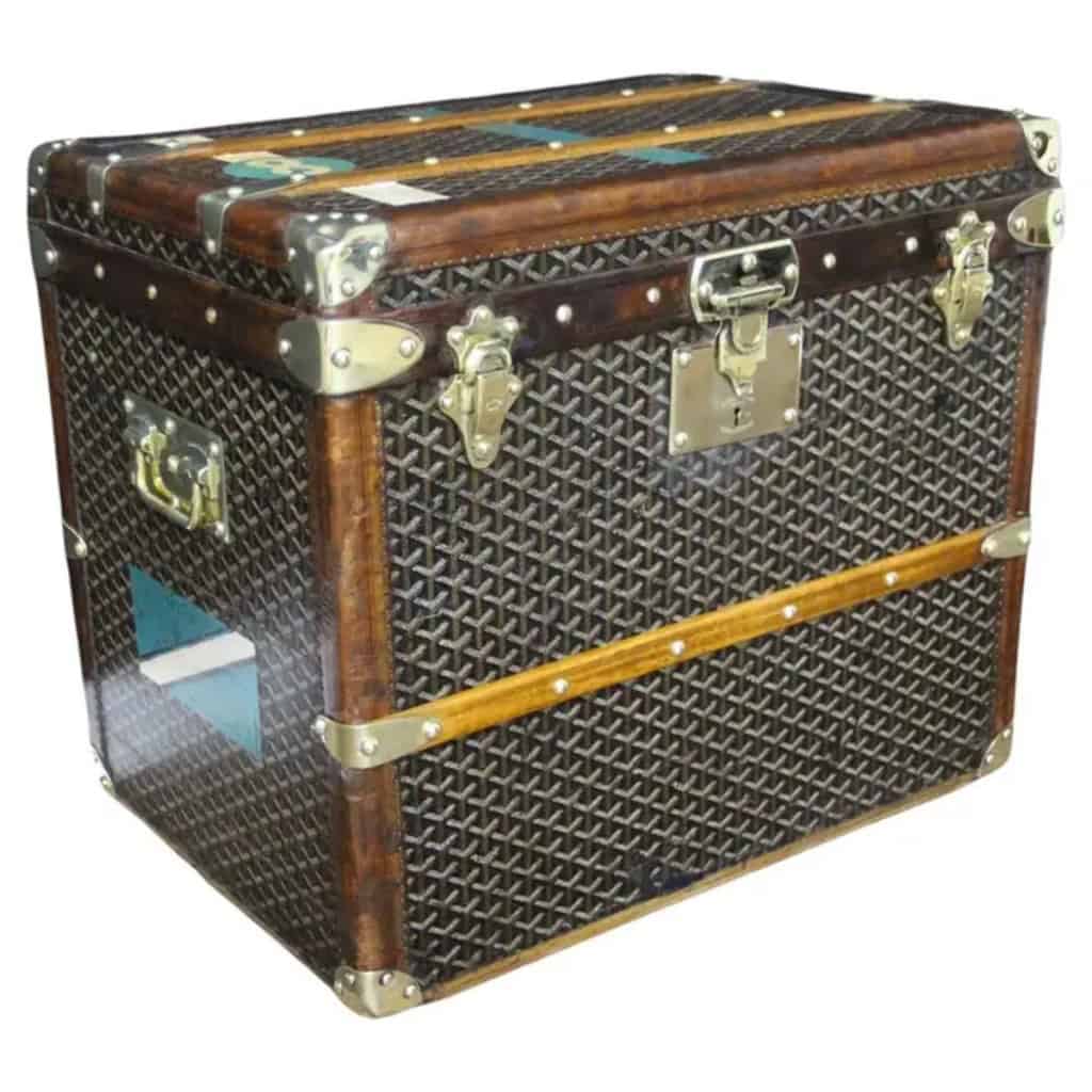 Malle à chapeau Goyard des années 1920, malle Goyard, malle ancienne Goyard, malle de voyage Goyard 3