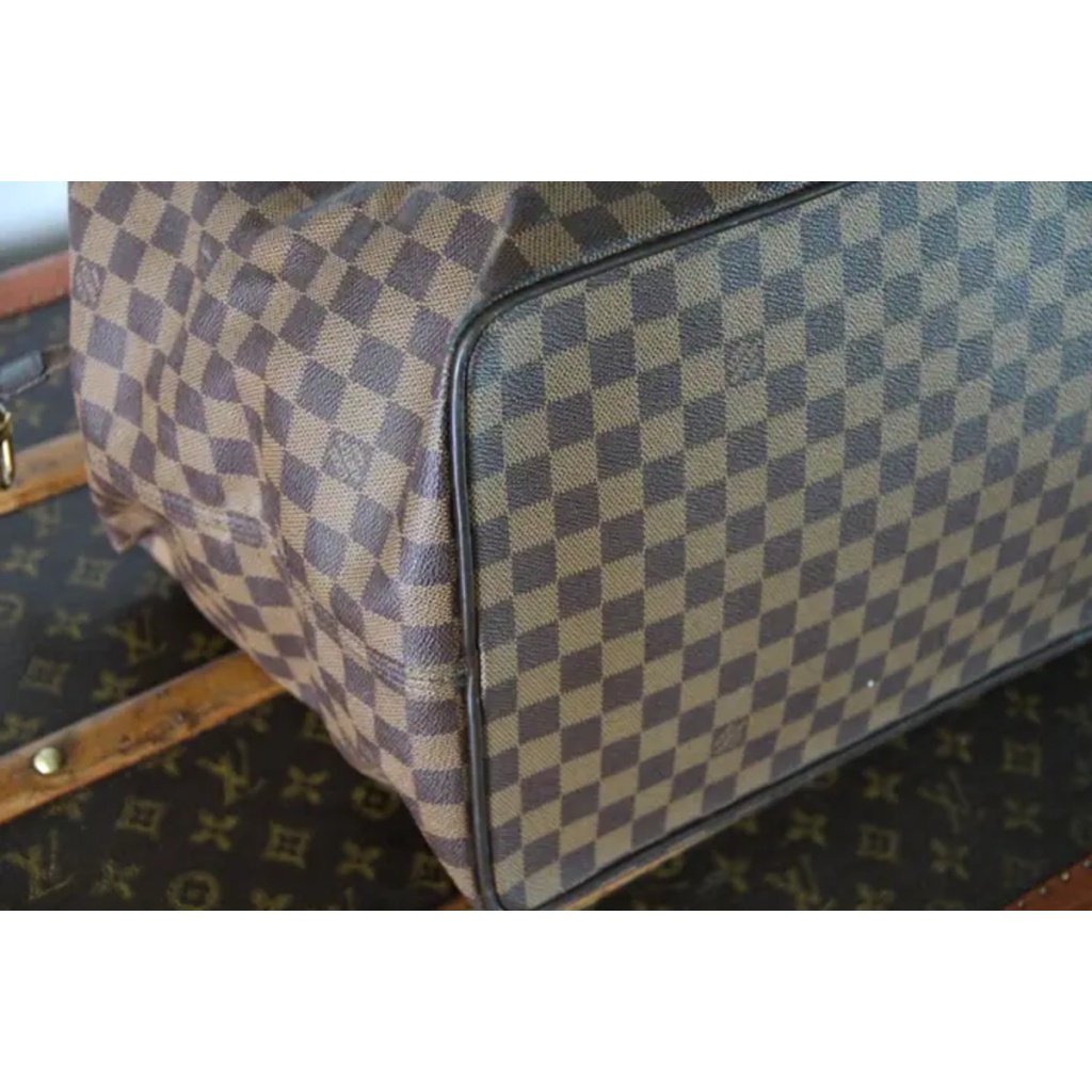 Grand sac Vuitton en toile damiers ébène 12
