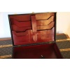 Mallette Hermes en cuir noir, Attache case Hermes, Porte documents Hermes 29