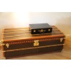 Mallette Hermes en cuir noir, Attache case Hermes, Porte documents Hermes 32