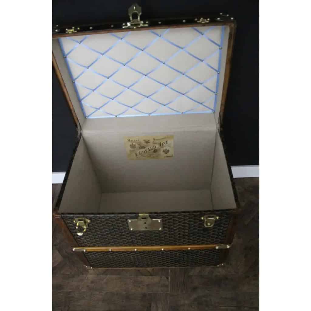 Malle à chapeau Goyard des années 1920, malle Goyard, malle ancienne Goyard, malle de voyage Goyard 13