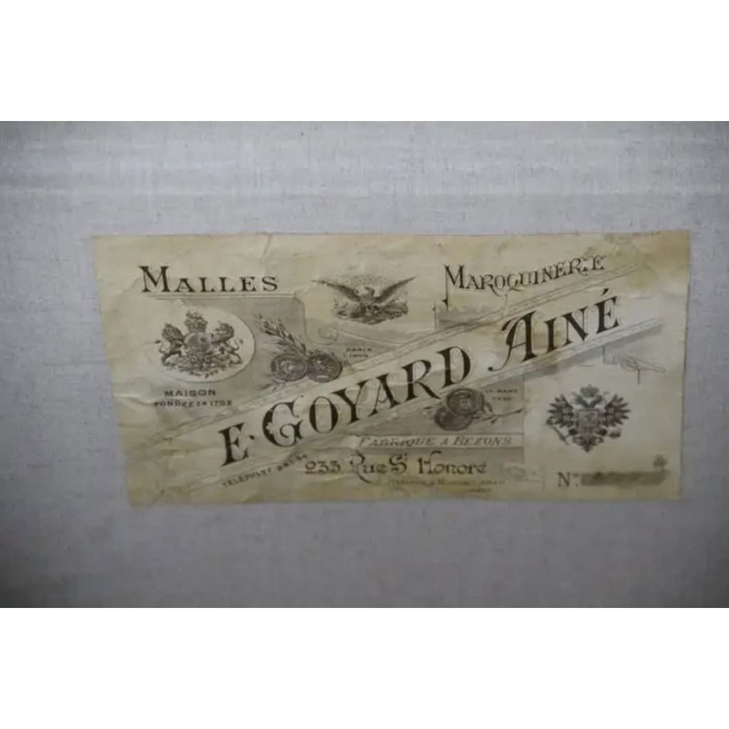 Malle à chapeau Goyard des années 1920, malle Goyard, malle ancienne Goyard, malle de voyage Goyard 14