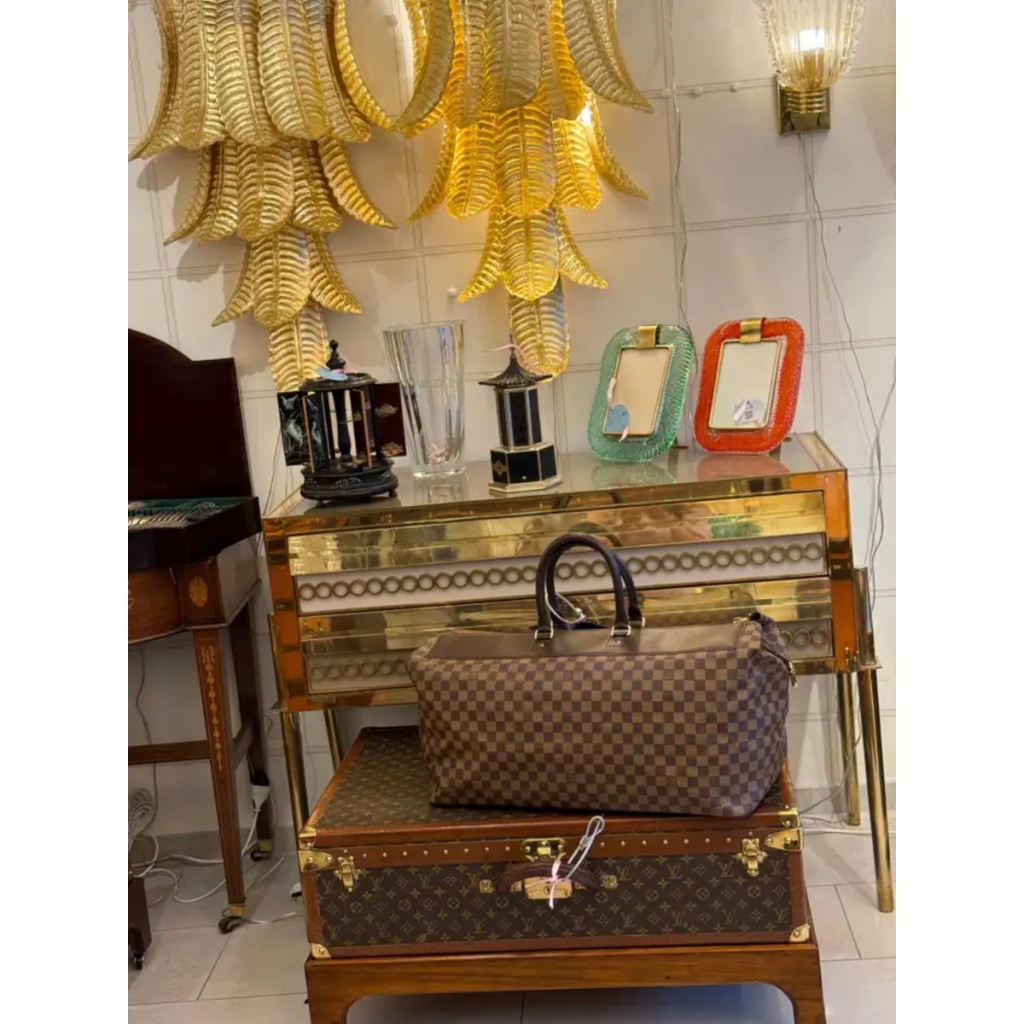 Grand sac Vuitton en toile damiers ébène 21
