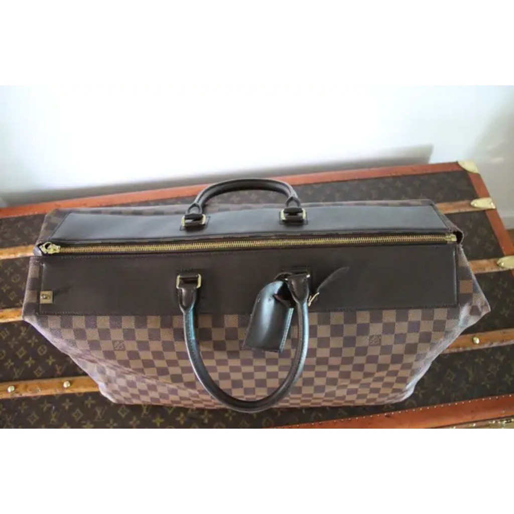 Grand sac Vuitton en toile damiers ébène 9
