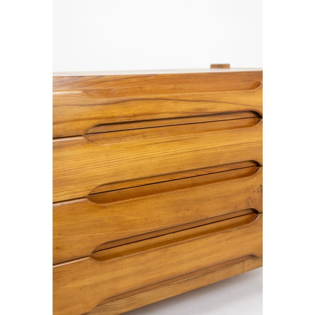 Maison Regain. Commode en orme. Circa 1970. LS6157909P 14
