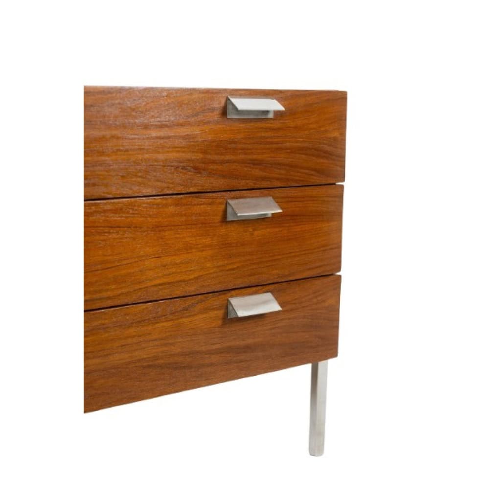 André Monpoix. Commode à 3 tiroirs en teck. Années 1960. LS6357708M 9