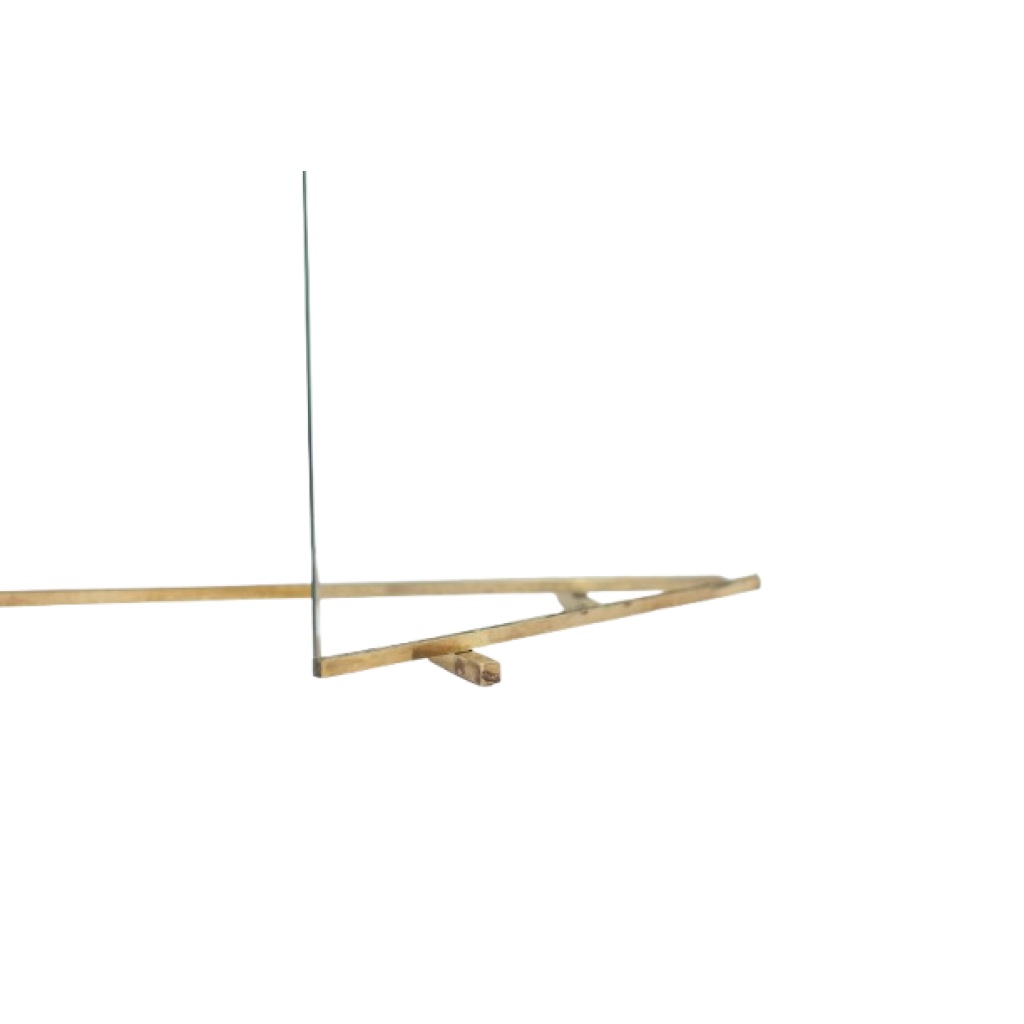 Jacques Adnet. Pare feu en verre et bronze. Années 1950. LS6459259S 6