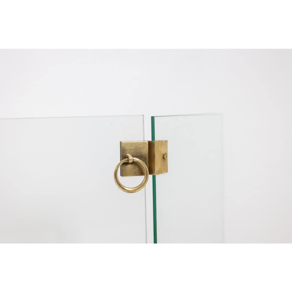 Jacques Adnet. Pare feu en verre et bronze. Années 1950. LS6459259S 9