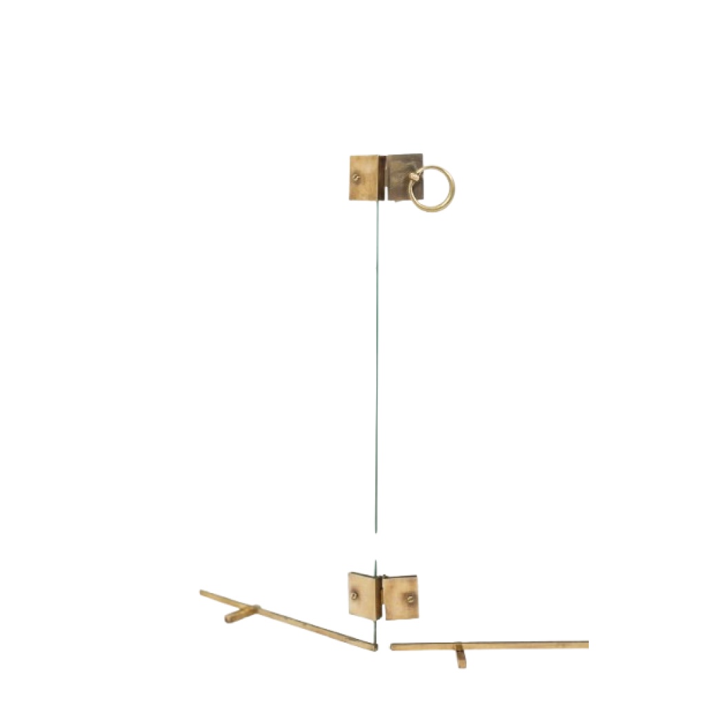 Jacques Adnet. Pare feu en verre et bronze. Années 1950. LS6459259S 10