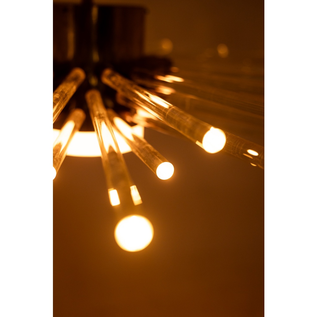 Lustre à tubes de verres, rayonnant. Création contemporaine. LS64491709P 6