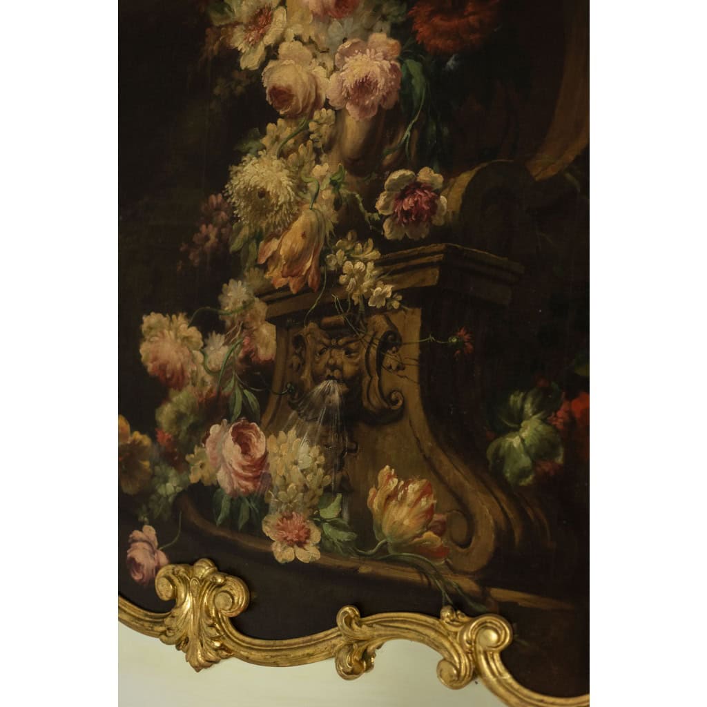 Grand trumeau, ou miroir à parcloses, de style Louis XV. Années 1950. LS54942157U 5