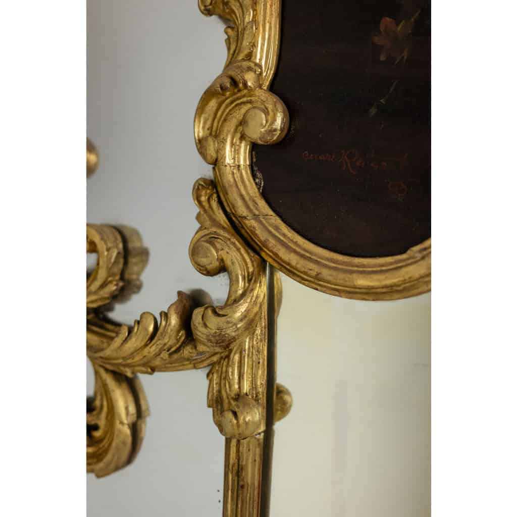 Grand trumeau, ou miroir à parcloses, de style Louis XV. Années 1950. LS54942157U 6