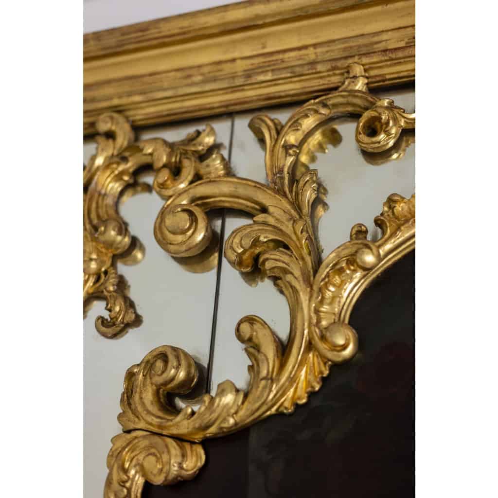 Grand trumeau, ou miroir à parcloses, de style Louis XV. Années 1950. LS54942157U 8