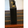 Mallette Hermes en cuir noir, Attache case Hermes, Porte documents Hermes 26