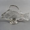 1922 René Lalique – Statue Décoration Gros Poisson Algues Verre Blanc – Base en Bronze 15