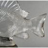 1922 René Lalique – Statue Décoration Gros Poisson Algues Verre Blanc – Base en Bronze 17