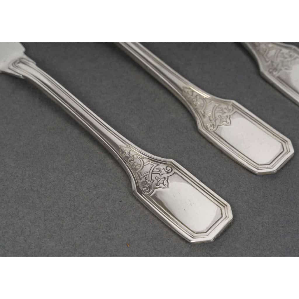 JEAN TETARD – MENAGERE EN ARGENT MASSIF 199 PIECES – Epoque 1930 10