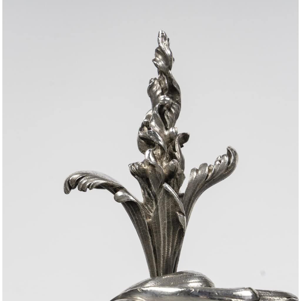 DEBAIN Paire de bouts de table en argent, Louis XV époque XIXe 7
