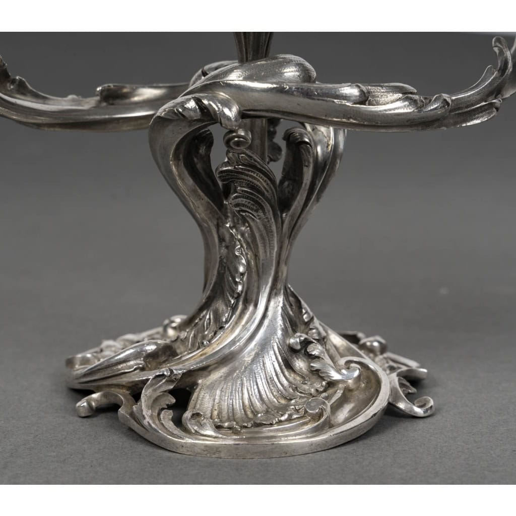 DEBAIN Paire de bouts de table en argent, Louis XV époque XIXe 8
